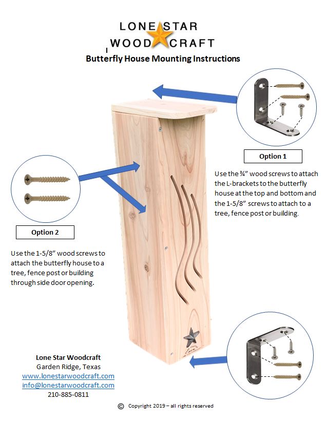 Butterfly House Mounting Instructions