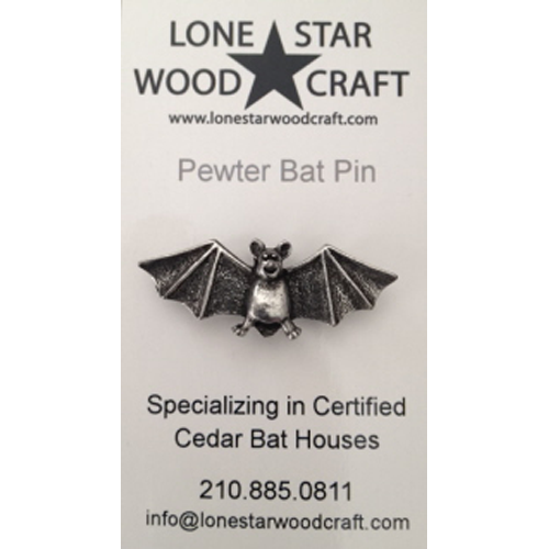 pewter bat pin
