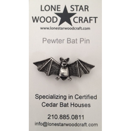 pewter bat pin